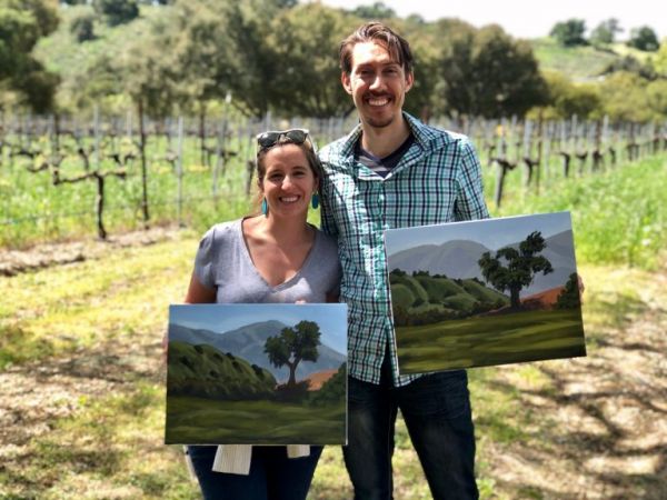 Painting-in-the-vineyard-at-koehler-winery-vineyard-activities-in-santa-ynez-solvang-wine-tasting-2-768x576